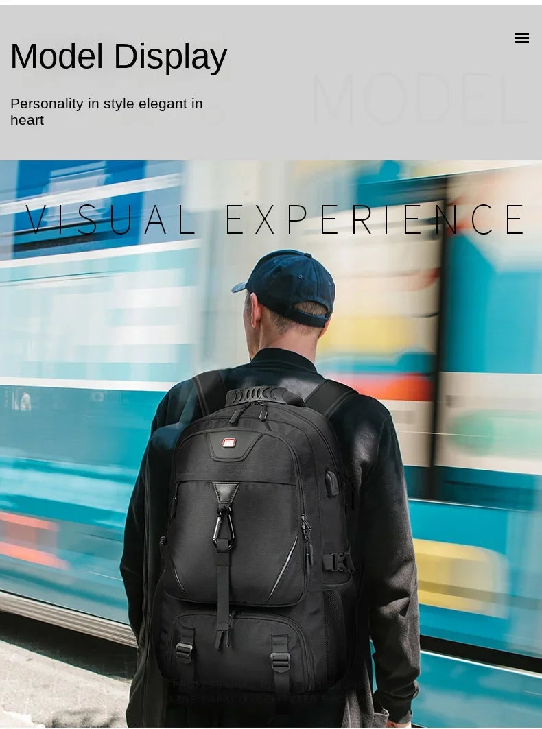 50L 60L 80L Outdoor Backpack with USB Port for Men Pack Bags Large Capacity Unisex Sports Trekking Hiking Camping Available in