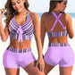 2023 neue Hohe Taille Sexy Badeanzug für Damen, zwei Stücke set Print Push Up Bademode