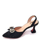 Damen-High-Heel-Spitzzehen-Sandalen, neuestes italienisches Design, Schuhe und Taschen-Set