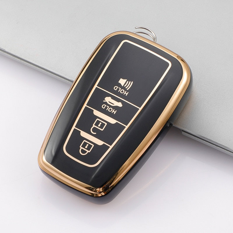 Auto-Fernschlüsselhülle für 2018–2022 Toyota RAV4, Camry, Corolla, Avalon, C-HR, Prius, GT86, Highlander 4 Tasten Keyless Shell