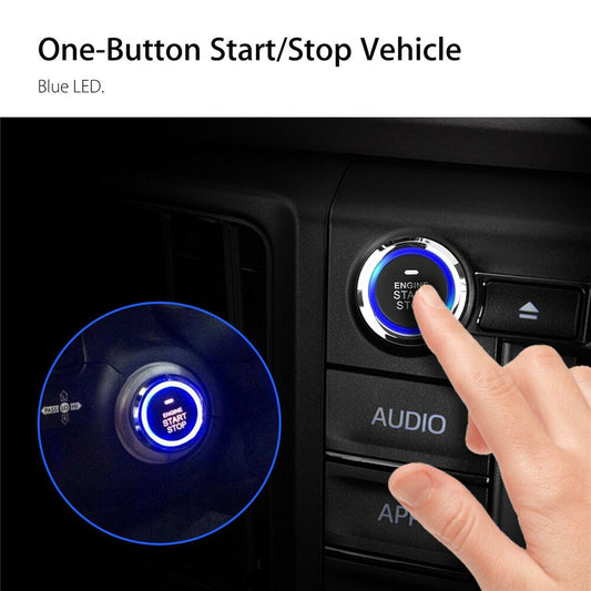 12V Universal Autoschlüsselloses Zugangssystem, Motor Start Alarm System Ein-Knopf Start/Stopp System, Fernstarter Stop