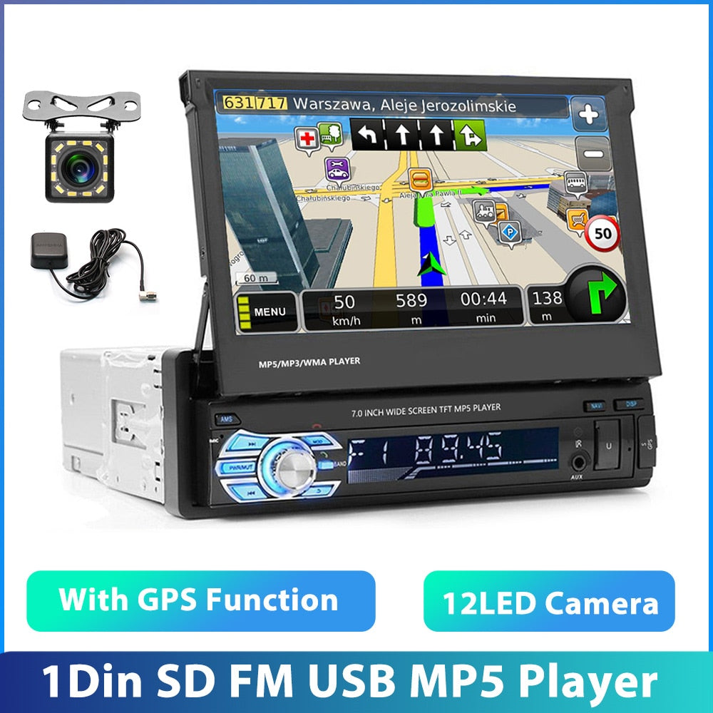 Podofo 1DIN Android Mirrorlink Autoradio, Android Multimedia Player-Video für Volkswagen, Nissan, Hyundai, Kia, Toyota ...