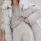 2023 neue Damen Winter Mäntel Mid-länge mit Kapuze, Gänsedaunen Warme und Dicke Casual Daunen Jacke