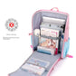 Children's Fashion Cartoon School Bags with 6 Wheels Trolley Backpack Teenagers Girls Rolling Backpack Students Kids Backpack