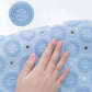 Badematte mit Antirutsch-Saugnäpfen, Runde PVC-Badematte mit Abflussloch & Fußmassagepad