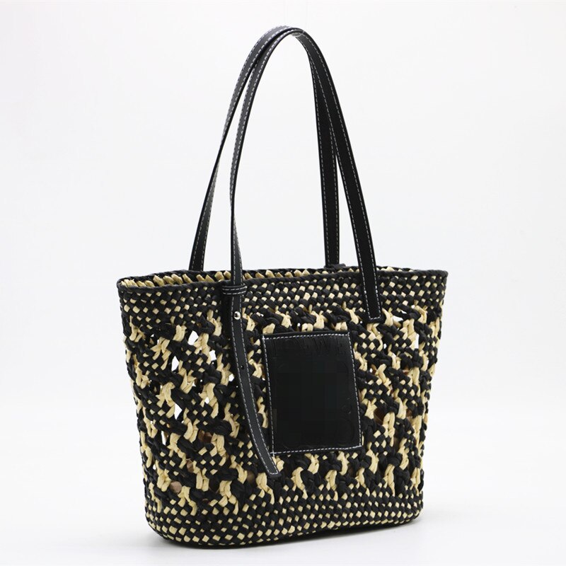 Luxus Design Handgewebte Damentaschen, Sommer Hohl Geflochtene Strand Schultertasche, Große Kapazität