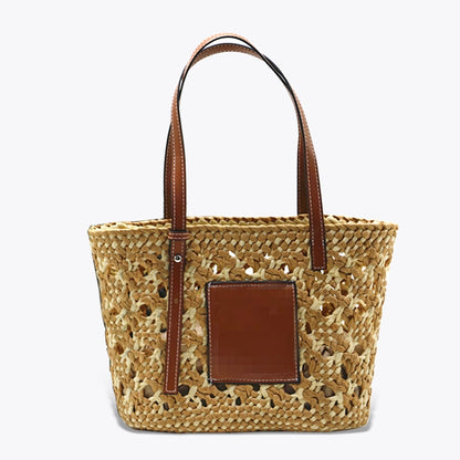 Luxus Design Handgewebte Damentaschen, Sommer Hohl Geflochtene Strand Schultertasche, Große Kapazität