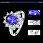 925 Sterling Silber Smaragd Saphir für Frauen, Verlobungsring, feiner Schmuck