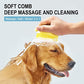 Badezimmer-Badebürste für Hunde, Massagehandschuhe, weicher Sicherheits-Silikonkamm mit Shampoo-Box, Haustierbürste