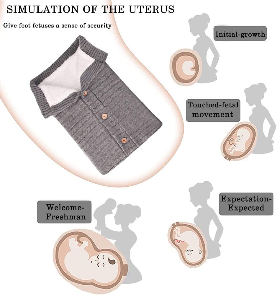 Herbst und Winter Babyschlafsack, Outdoor Button Baby Strickschlafsack