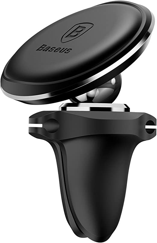 Baseus Magnetischer Autotelefonhalter mit 360° Rotation, Handyhalter-Ständer mit Kabelclip im Auto