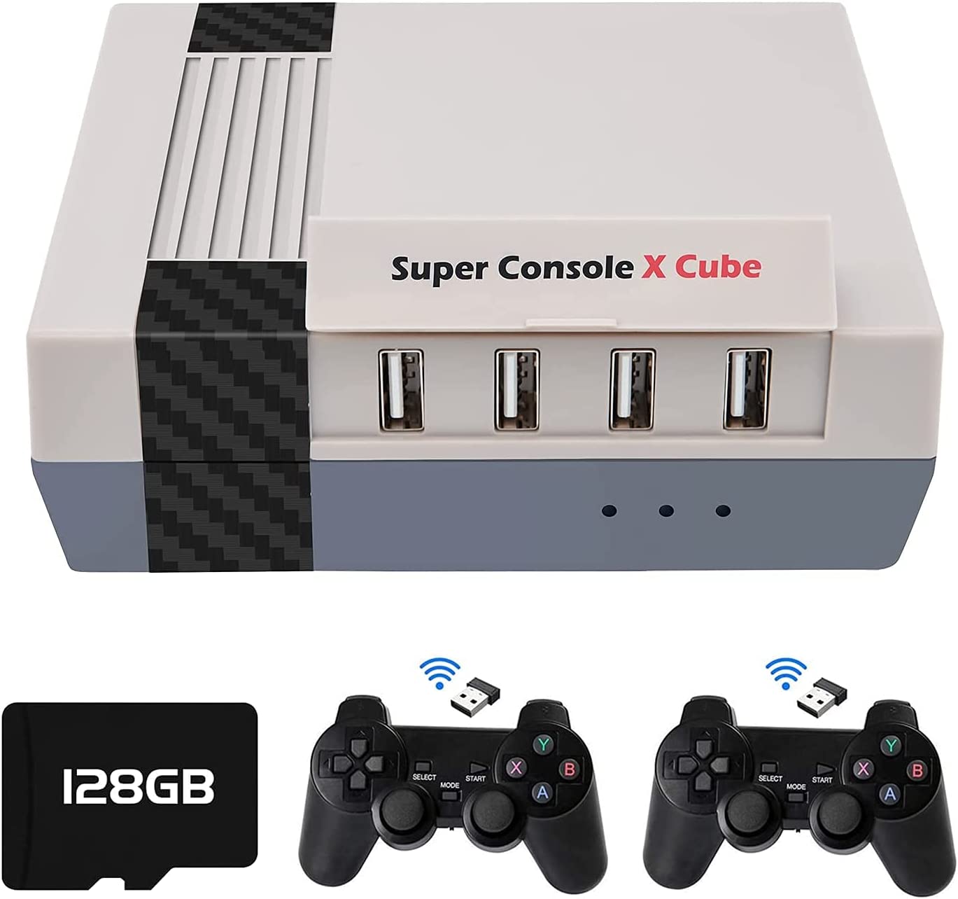 Tragbare HD-TV-Videospielkonsole Super Console X Cube mit über 90000 Spielen TV-Spielekonsole mit zwei Controllern für PS1/PSP/N64/DC