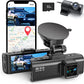 AZDOME M550 Nachtsicht Kamera  3 Kanal Dash Cam, Front Innen Hinten Drei Weg Auto Dash Kamera, 4K+1080P Dual Kanal mit GPS WiFi IR Auto