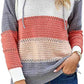 Damen Fitshinling Bohemian Kapuzenpullover, Gestreift Hoodie Entspannt Sweatshirt mit Kapuze