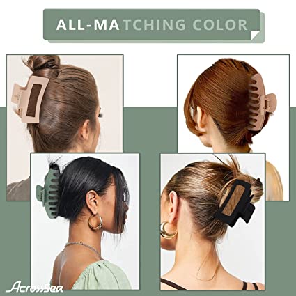 1pcs Koreanisch Kaffee Schwarz Großes Haar Krallen, Acryl Haarnadeln Barrette, Krabbe Haarspangen für Frauen & Mädchen