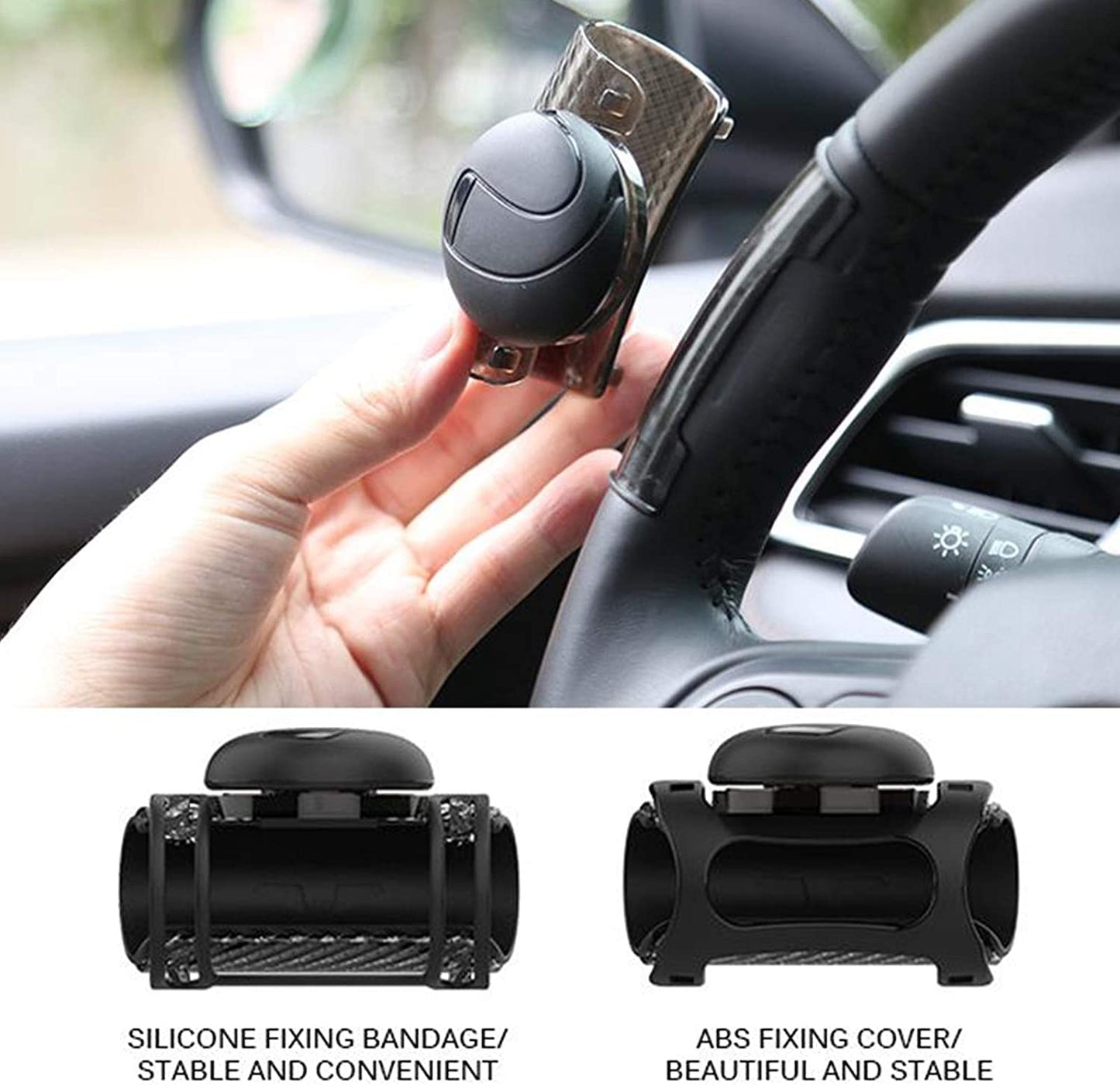 Universal Auto Lenkrad Booster 360° Drehknopf, Ball Booster Langlebige Griffsteuerung