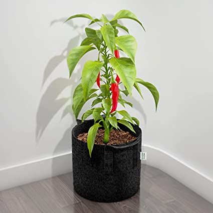 5 Stück Gallonen Set, Stoffpflanzentöpfe für Gartengemüse & Blumen, Pflanzbehälter