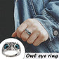Charmante Mode Eule Ring Design, Multicolor Augen
