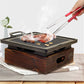 Tragbarer BBQ-Grill Koreanischer japanischer Barbecue-Grill, Antihaft Holzkohle-BBQ Ofen