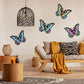 Home Decor Metallschmetterling mit GlassWall Artwork für Gartendekoration, Tierstatuen und Skulpturen für den Garten