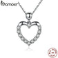 Neue Authentische 925 Sterling Silber, Weibliche Herz Anhänger Halskette