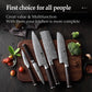 XINZUO 5PCS Kitchen Knives Set Japanese Damascus Stainless Steel New designed Knife Cleaver Nakiri Knife with Pakkawood Handle