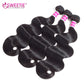 Sweetie-Haar-brasilianische Körper-Welle 4/3 Bündel mit Schließung Menschenhaar-Bündel 100% mit Spitze-Schließung 4pcs/lot Non-Remy Haareinschlagfaden