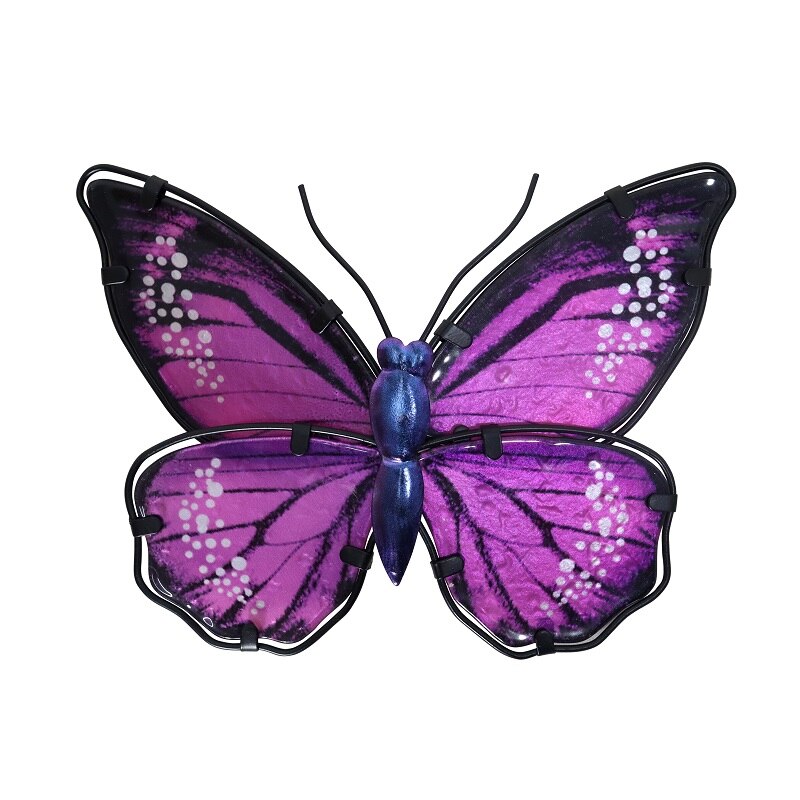 Home Decor Metallschmetterling mit GlassWall Artwork für Gartendekoration, Tierstatuen und Skulpturen für den Garten
