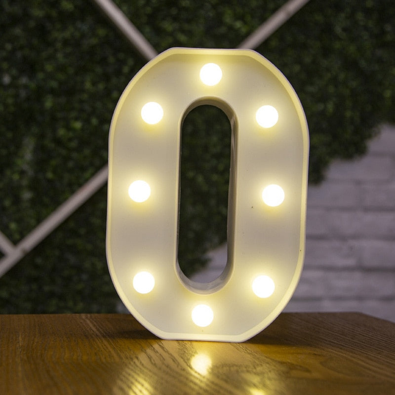 Alphabet Buchstaben LED-Leuchten, Leuchtzahl Lampe, Dekor Batterie, Nachtlicht für Zuhause Hochzeit Geburtstag Weihnachtsfeier Dekoration