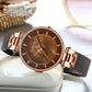 CURREN Mode Frauen Uhr für Damen, Quarzuhren Wasserdicht Stahl Mesh Weiblich Armbanduhr
