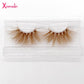 25mm 3D handgefertigte braune Nerzwimpern, natürliche individuelle falsche Wimpern