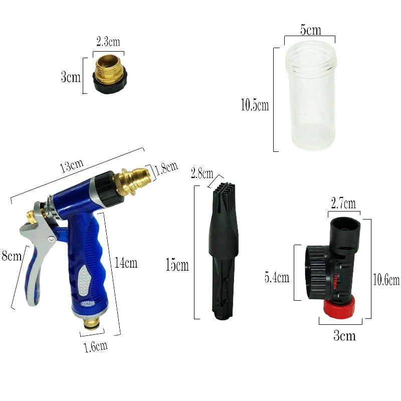 Multifunktionale Hochdruck-Wasserpistole, Schaumtopfdüse, Reinigungswasserpistole für die Gartenbewässerung