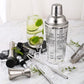 Cocktail-Shaker-Bar-Set Kunststoff- und Holzhalter, Edelstahl verkupferter Cocktail-Shaker