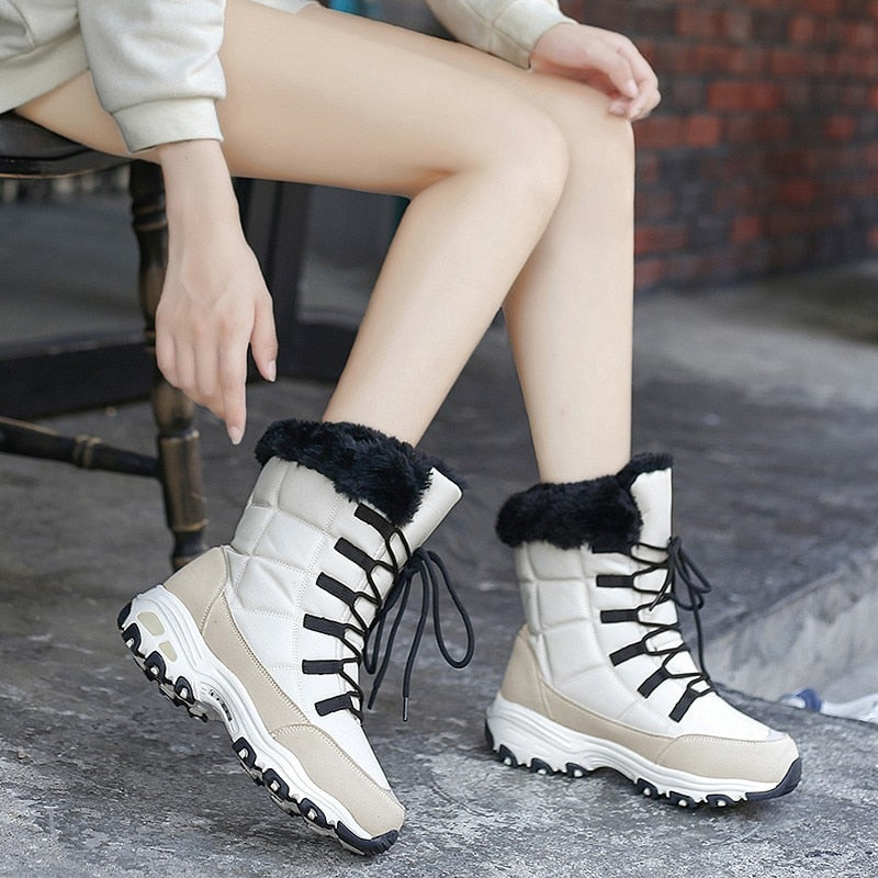 Marke Winter Frauen Schneestiefel Hohe Qualität und Wasserdicht