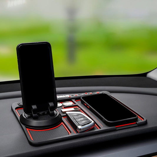 4-in-1-Auto-Anti-Rutsch-Matte, Silikon-Armaturenbrett, klebrige Telefonhalter, Anti-Rutsch Telefon Pad