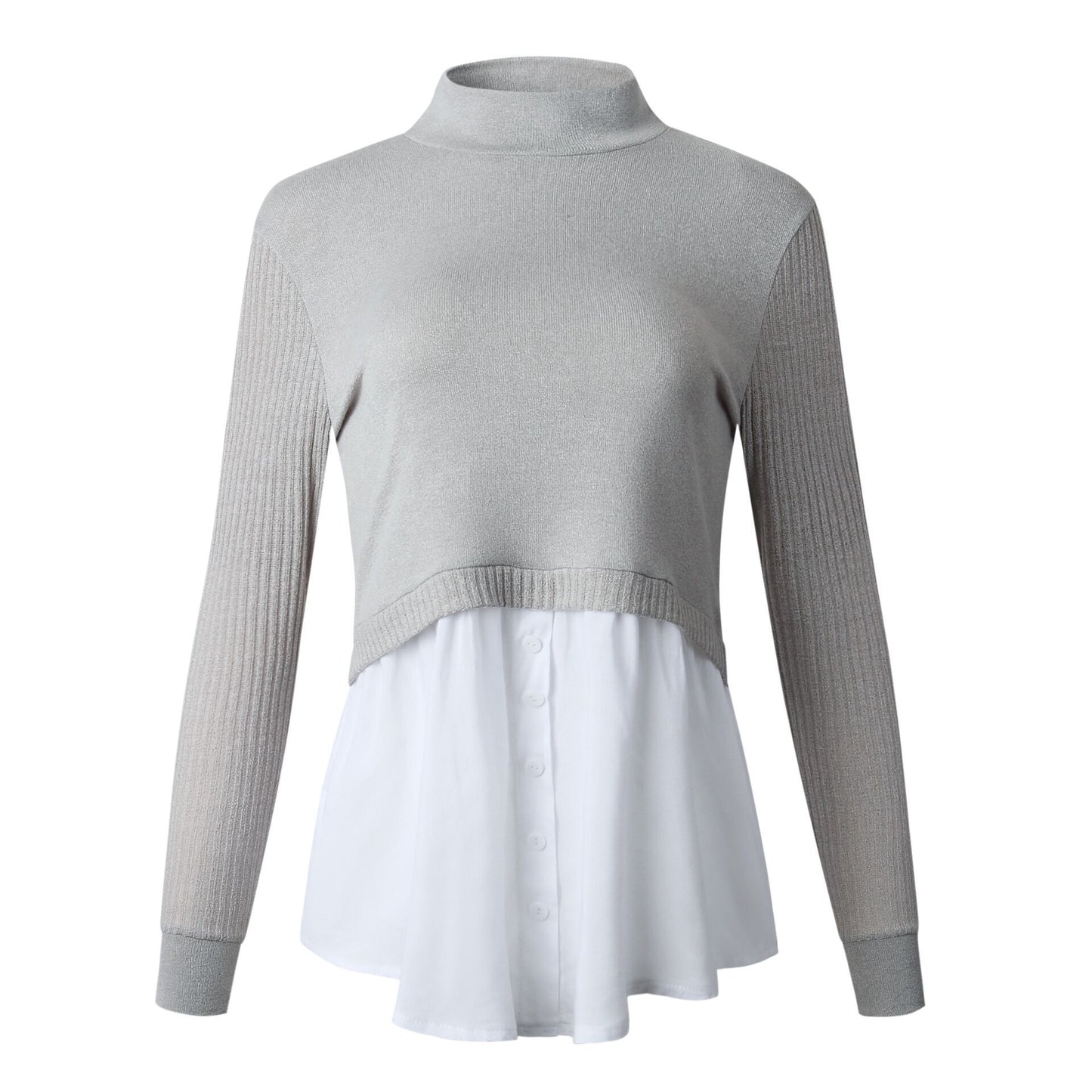 Herbst Winter Schwarz gestrickte Frauen Rollkragenpullover