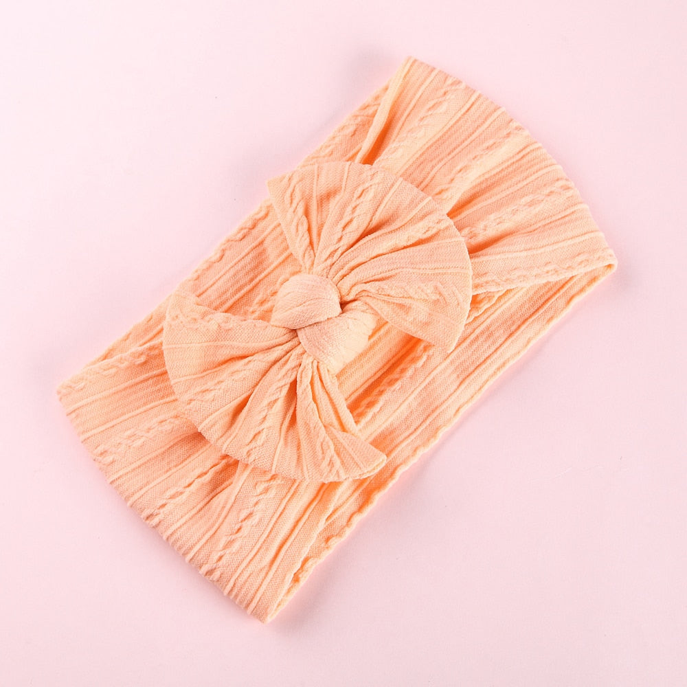 1Pcs Neugeborenes Baby Stirnband für Mädchen, elastisch Baby Schleifen, weiches Nylon Kinder Kopfbedeckung, Haarschmuck 32 Farben