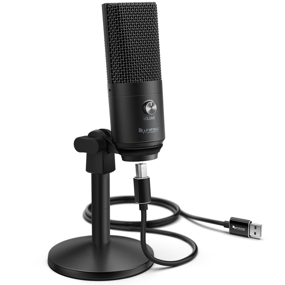 FIFINE USB-Mikrofon für Laptop und Computer für die Aufnahme Streaming Voice, Podcasting für Audio & amp; Video K670