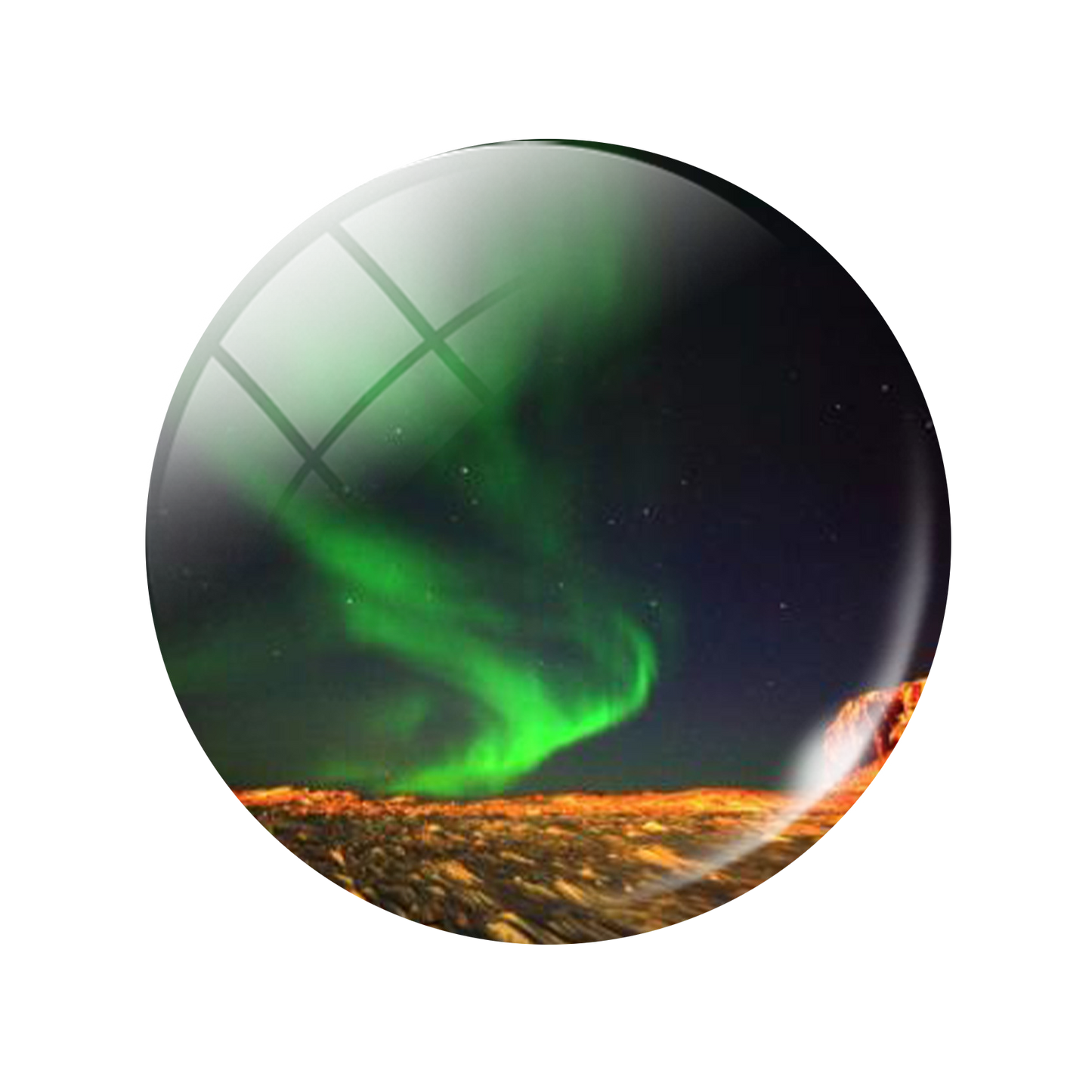 Aurora Luminous Kühlschrank-Aufkleber, magnetisch, im Dunkeln leuchten, neue 30 mm Glascabochon-Kühlschrankmagnete, niedliche Heimdekoration