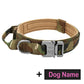 Hundehalsband mit Hundemarke Nylon, verstellbar, militärisch, taktisch, großes Hundehalsband mit Griff, Training, Laufen, Hundehalsband, personalisierbar