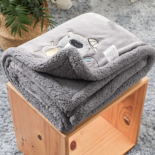 Babydecken Neugeborenes Doppelstöckige Warme Flanelldecke