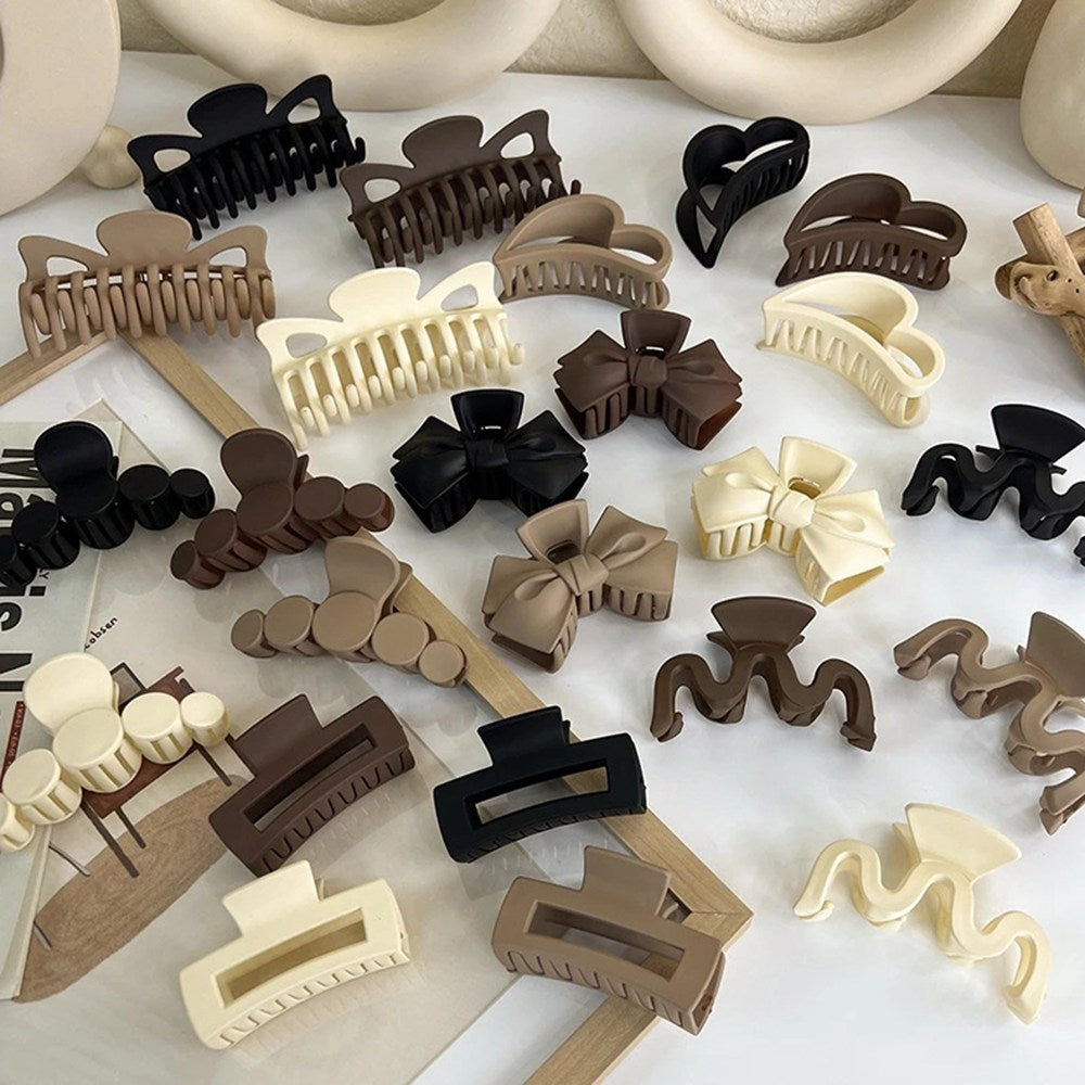 1pcs Koreanisch Kaffee Schwarz Großes Haar Krallen, Acryl Haarnadeln Barrette, Krabbe Haarspangen für Frauen & Mädchen