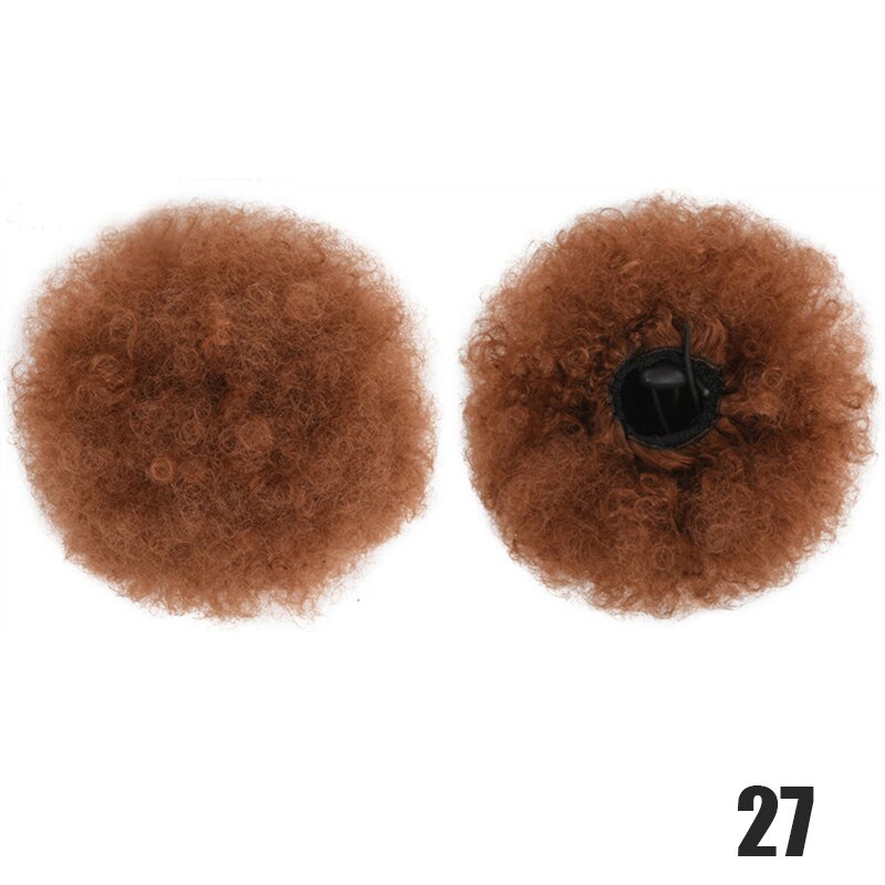 Synthetische Puff Afro Lockig Chignon Perücke Pferdeschwanz Kordel Kurz Afro