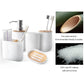 6-teiliges Bambus-Badezimmer-Set