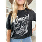 Bedruckter Sommer Cowgirl T-shirts "Im Herzen Druck"  in einem einzigartigen Design