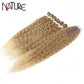 7 Stück / Lot Curly Hair Bundles mit Verschluss, Synthetische Hair-extensions