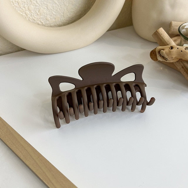 1pcs Koreanisch Kaffee Schwarz Großes Haar Krallen, Acryl Haarnadeln Barrette, Krabbe Haarspangen für Frauen & Mädchen