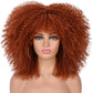 Kurzes Haar Afro Kinky Curly Perücken mit Pony für schwarze Frauen, afrikanische synthetische  Lolita Perücken