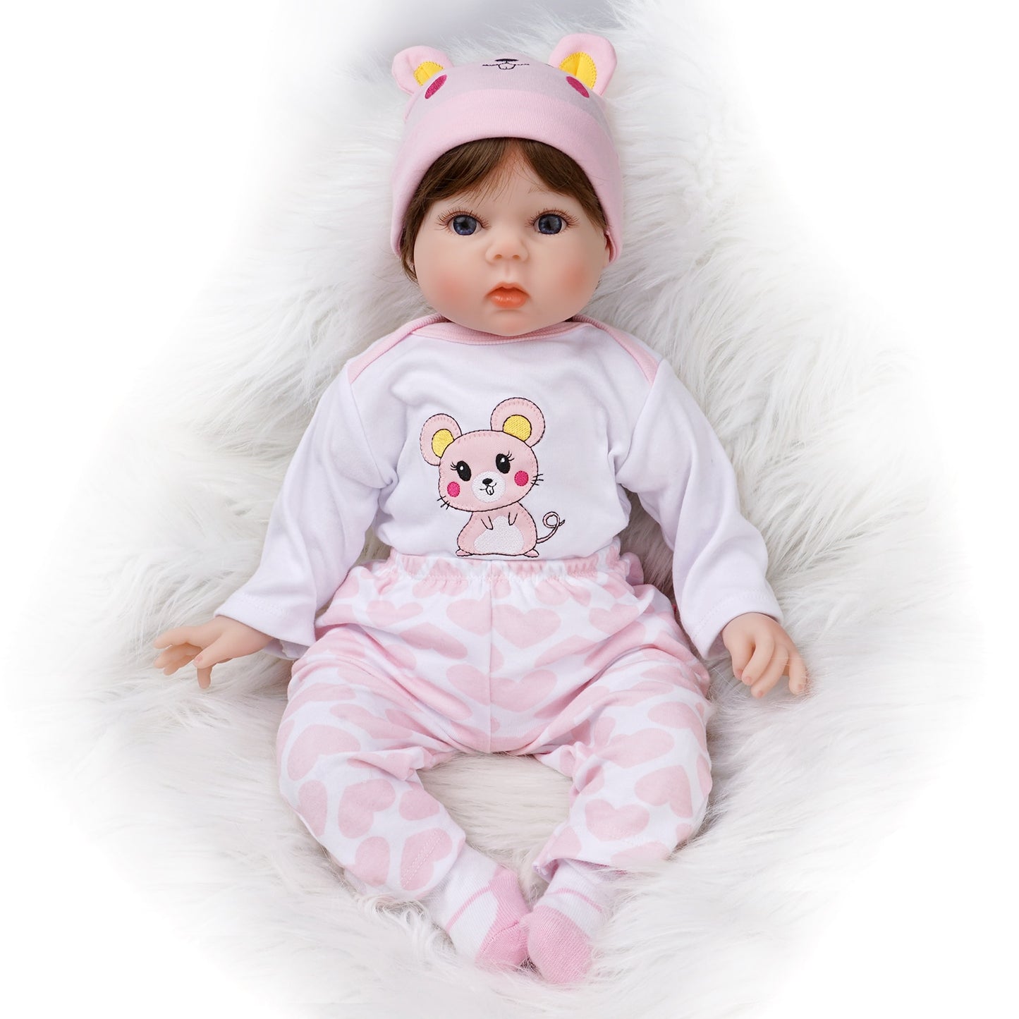 55cm Neugeborenes Baby Mädchen Silikon