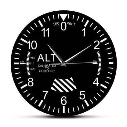 Klassische runde Wanduhr mit Höhenmesser